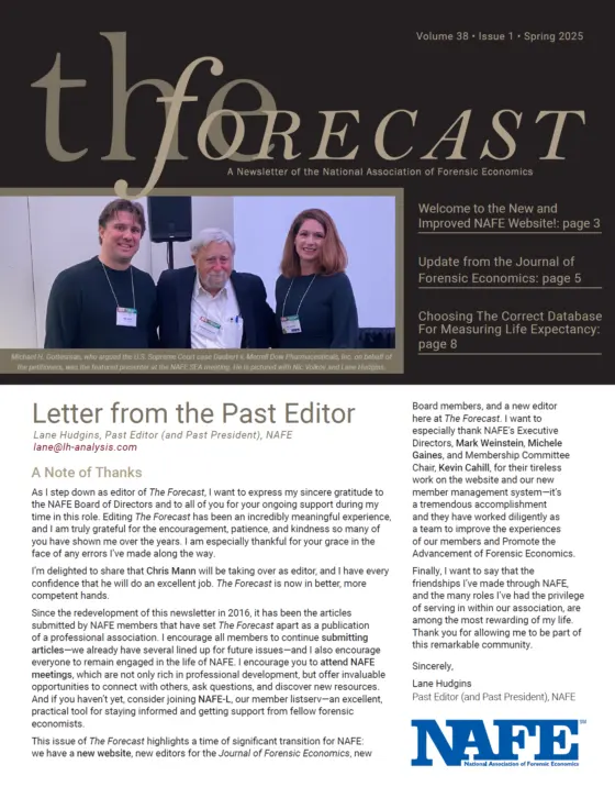 Cover of The Forecast, Volume 38, Issue 1 — Spring 2025
